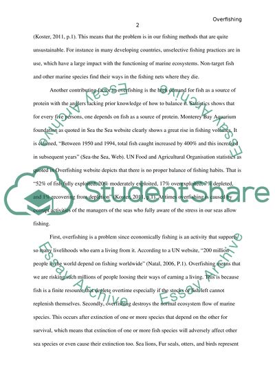 Economical and Environmental Consequences of Overfishing