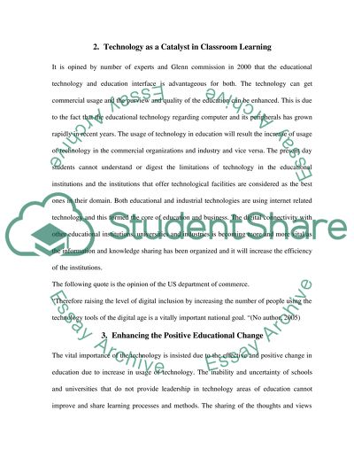 The Effect of Technology on Education