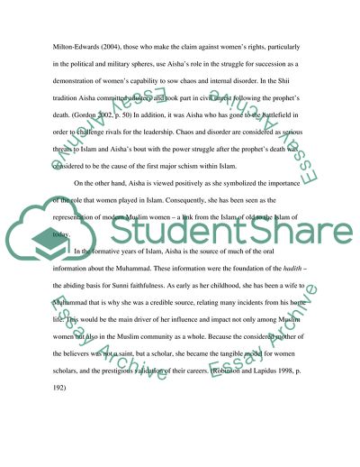 Women in Islam - Aisha vs Fatima