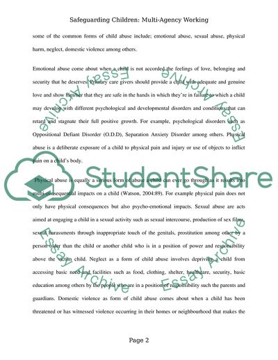 Safeguarding Children - Multi-Agency Working