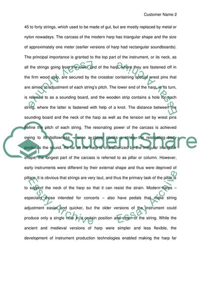 Analysis of Musical Instruments: Harp