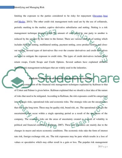 Identifying and Managing Risk