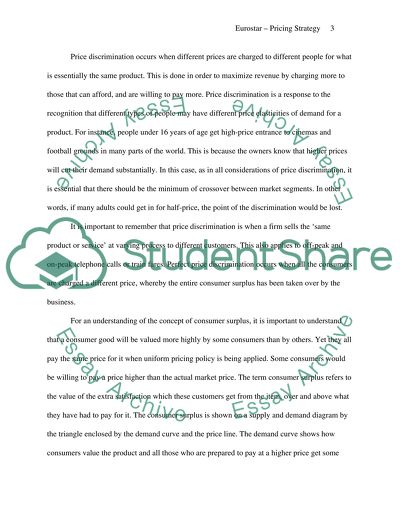 Pricing Strategy of Eurostar