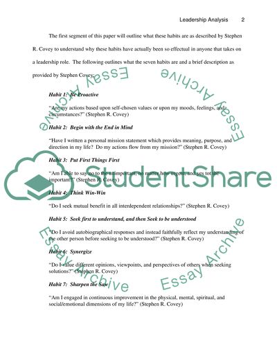Analysing Leadership Styles