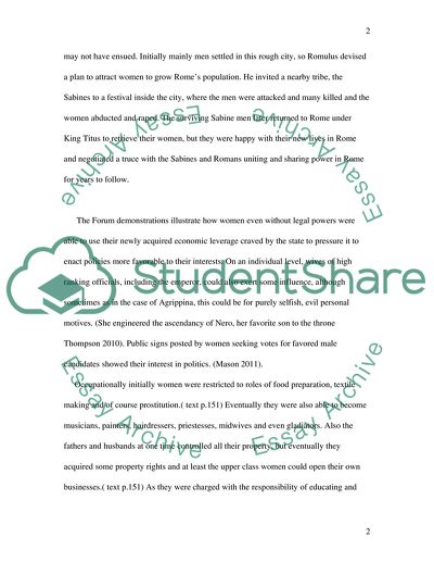 The Role of Women in Ancient Rome