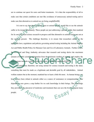 For or against animal testing