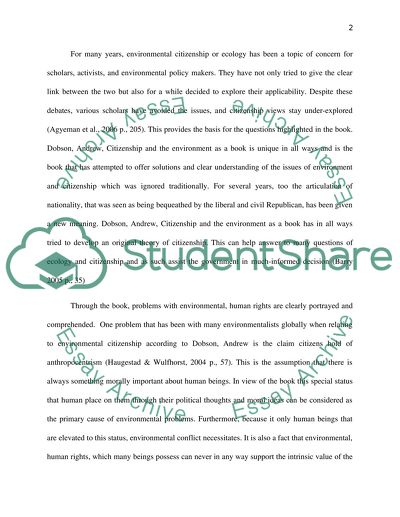 Environmental Citizenship