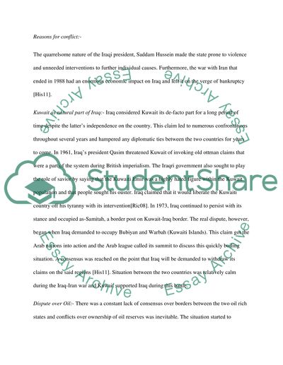 Persian Gulf War Prerequisites