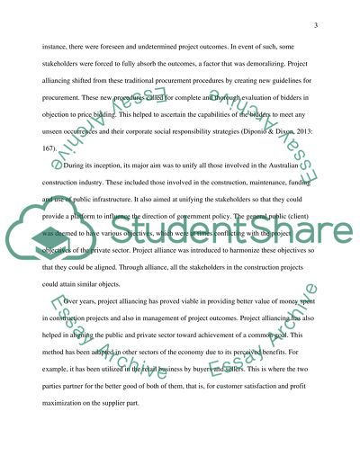 Factors Affecting Project Alliances in the Australian Construction Industry