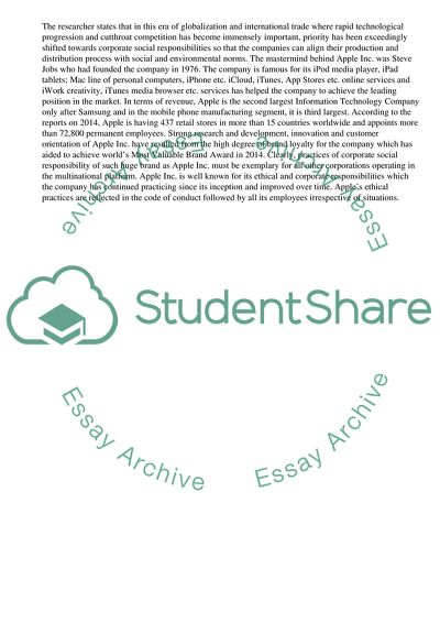 Corporate Responsibility and Marketing Strategies of Apple Inc