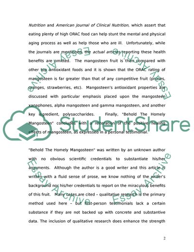 Behold The Homely Mangosteen