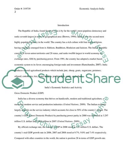 Economic Analysis of India