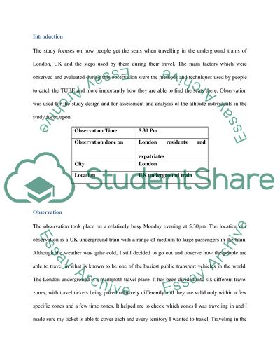 How Do People Find Seats on the London Underground