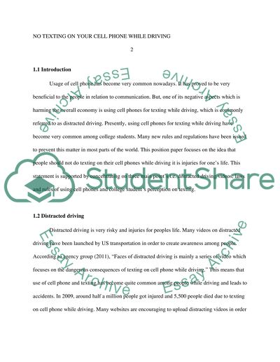 No texting on your cell phone while driving