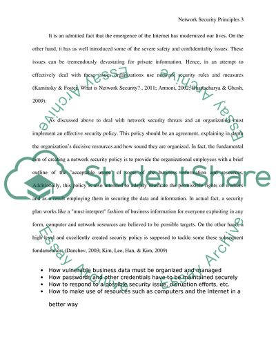 Network Security Principles