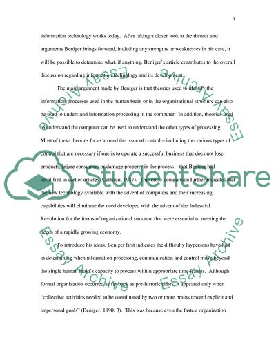 Conceptualizing Information Technology as Organization