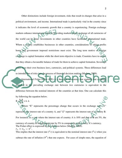 The Prevailing Market Rate: Balance of Payment and Foreign Exchange