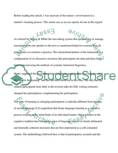 The understanding of language learning