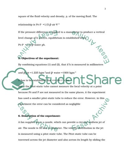 Velocity Distribution of a Circular Air Jet