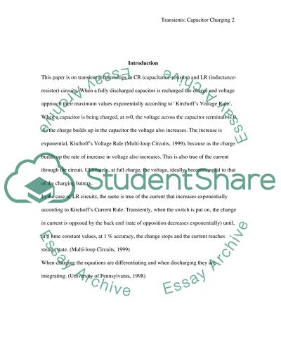 Charging and Discharging Capacitors