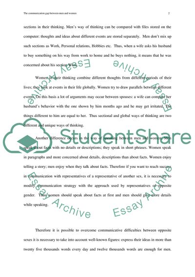 The Communication Gap between Men and Women