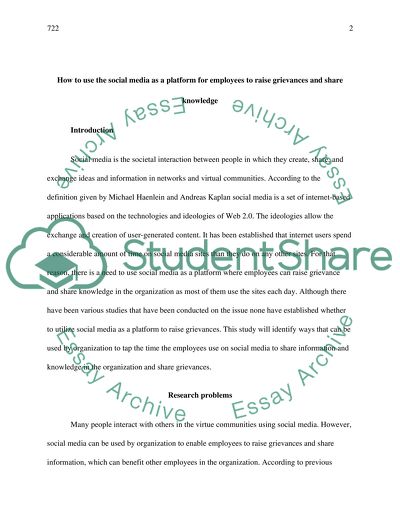 How to Use the Social Media as a Platform for Employees to Raise Grievances and Share Knowledge