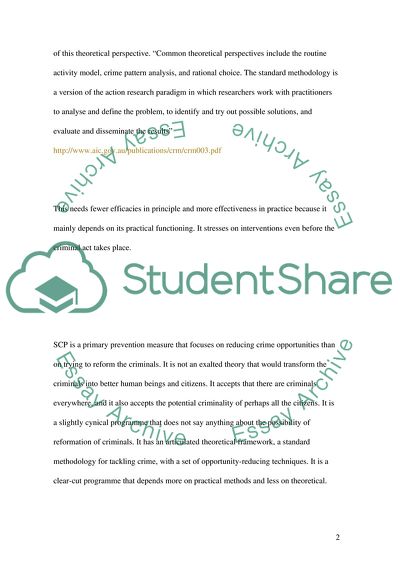 The Theory of Crime Prevention