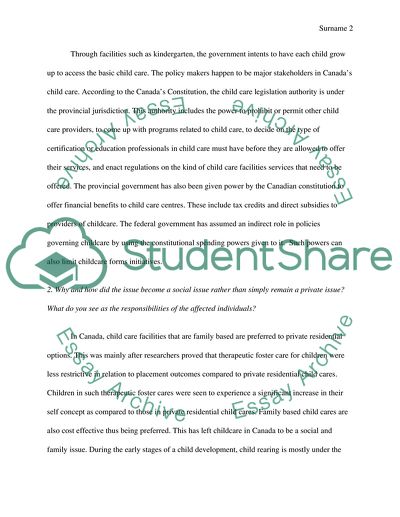 Child Care in Canada