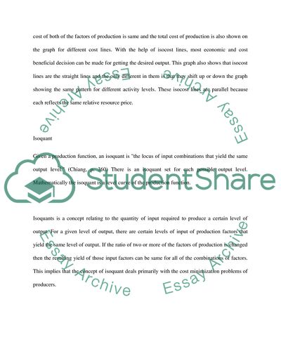 Application of Isocost, Isoquant and Classic Model in the Economy