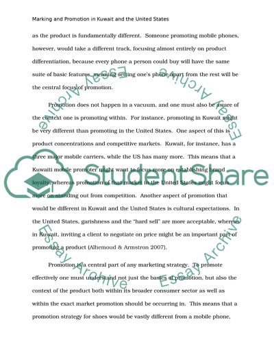 Promotion in Kuwait vs USA