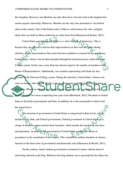 Similarities and Differences between the USA and Saudi Arabia