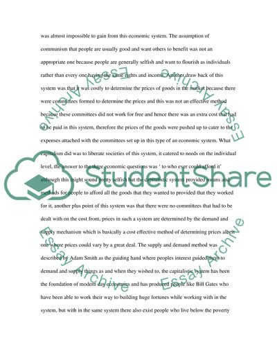 Global Capitalism as the Cause of World Hunger