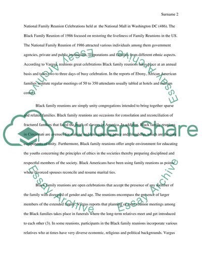 Black Family Reunions in the Cincinnati Region