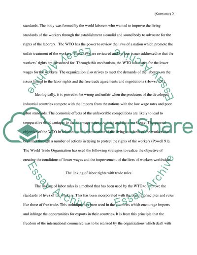 How the World Trade Organization Creates the Conditions for Low Wages