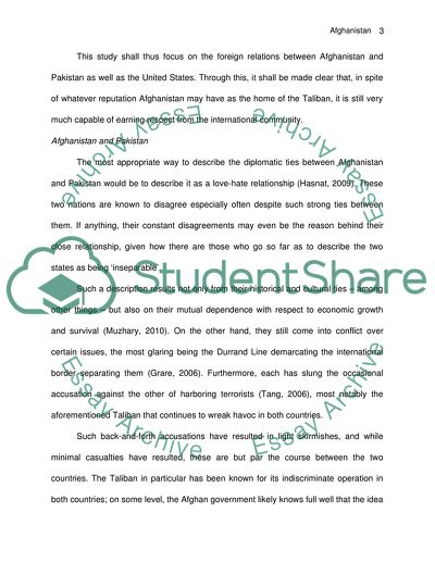 Afghanistan: Foreign Relations