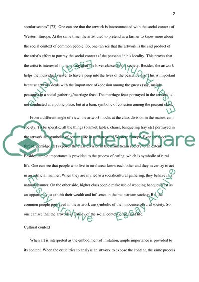 Critical Analysis: The Peasant Wedding by Pieter Brueghel