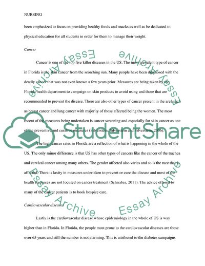 Epidemiology of Non-Communicable Diseases in Florida and the United States