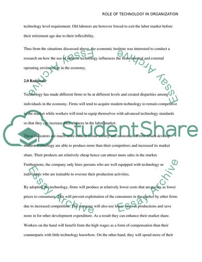 Role of Technology in Organization