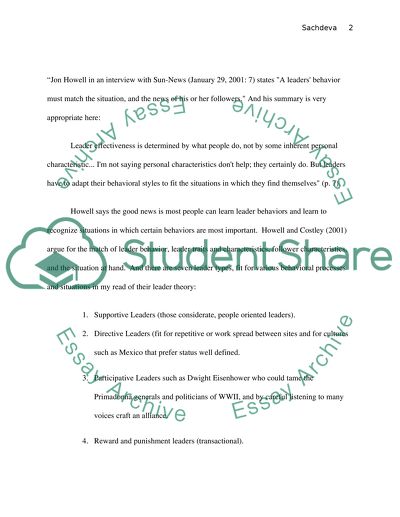 Different Leadership Behaviors in Sociological Studies