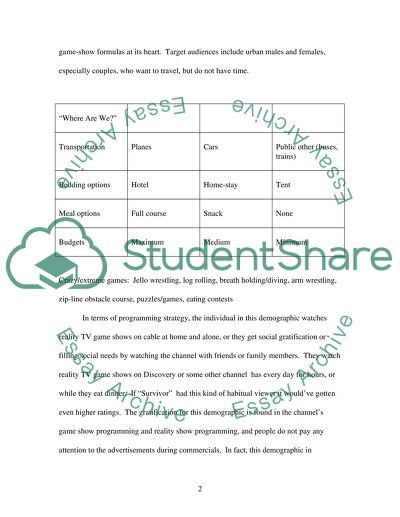 T.V.Show Project Concept