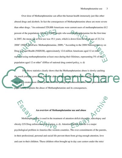 Methamphetamine use/abuse