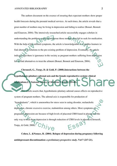 Symptoms and Treatment of Depression During Pregnancy