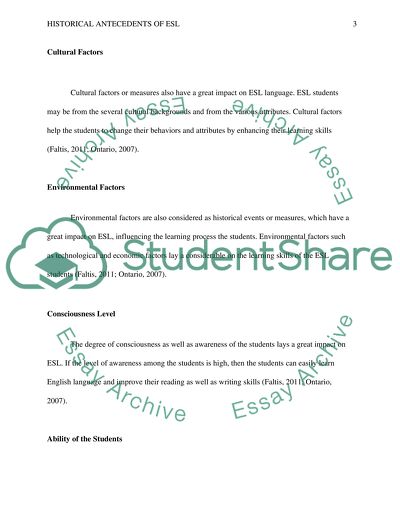 Historical antecedents of your chosen field