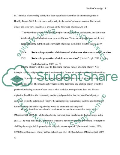 Healthy People and Issues on Obesity - a Public Health Concern