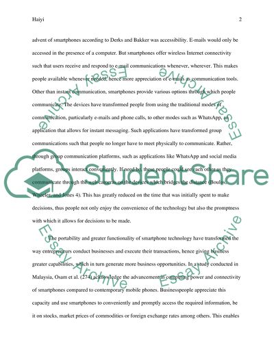Impact of Smartphone Technology on Peoples Relation to One Another