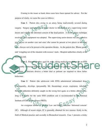 Medical Law and Ethics