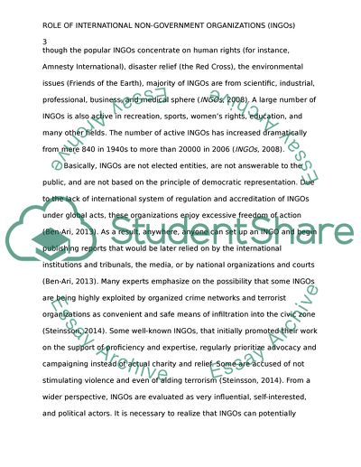 Should international non-governmental organizations (iNGO) be allowed to act anywhere, at any cost