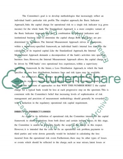 Operational risk management in banks thesis
