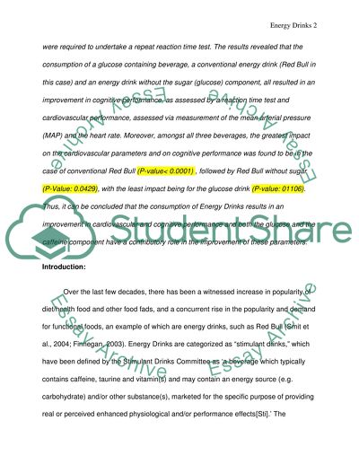 The Cardiovascular Changes and Cognitive Effects of Energy Drink