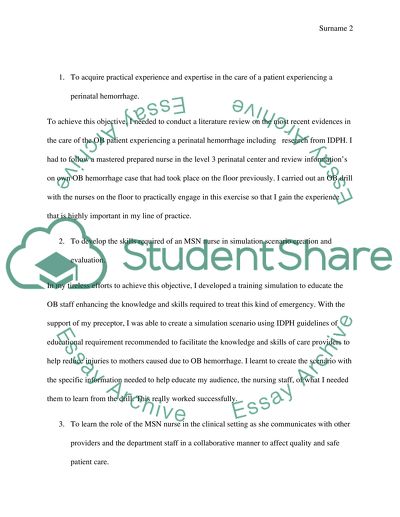Practicum Objective Evaluation Report